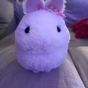 Fluffy White Plush Bunny Toy